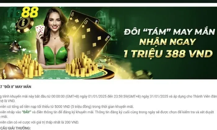 Đôi tám may mắn FB88 Thể lệ chương trình Đôi tám may mắn FB88