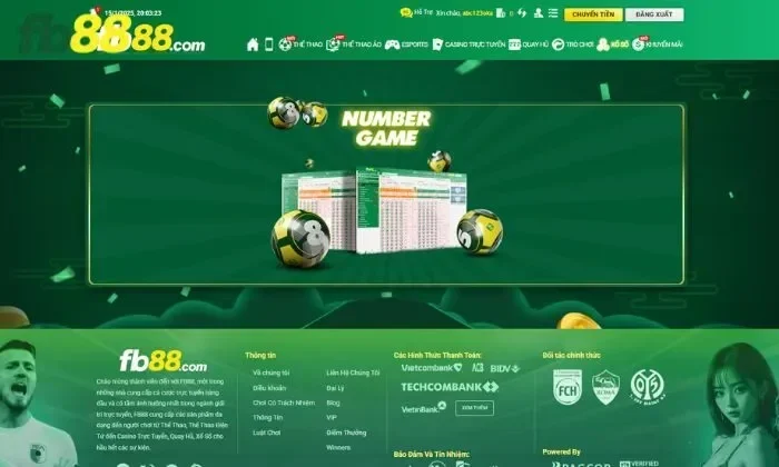 Tham gia sảnh Number Game để nhận thưởng